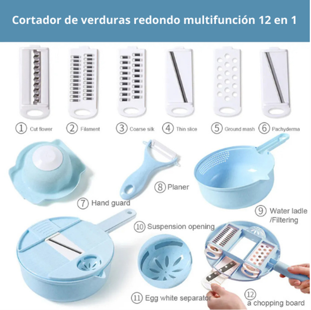Cortador de Verduras Multifunción: 12 en 1